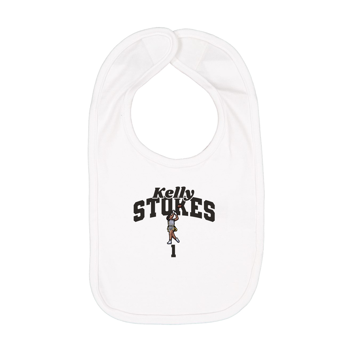 Infant Bib — Signature Arch in White
