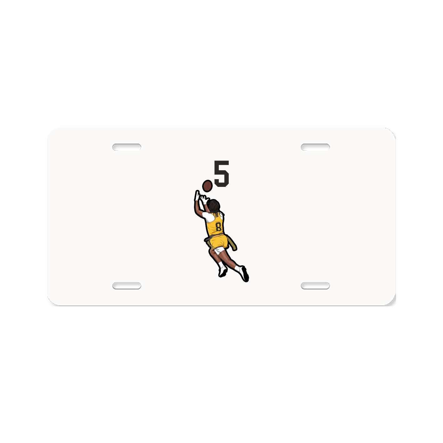 License Plate — Number Top in Classic