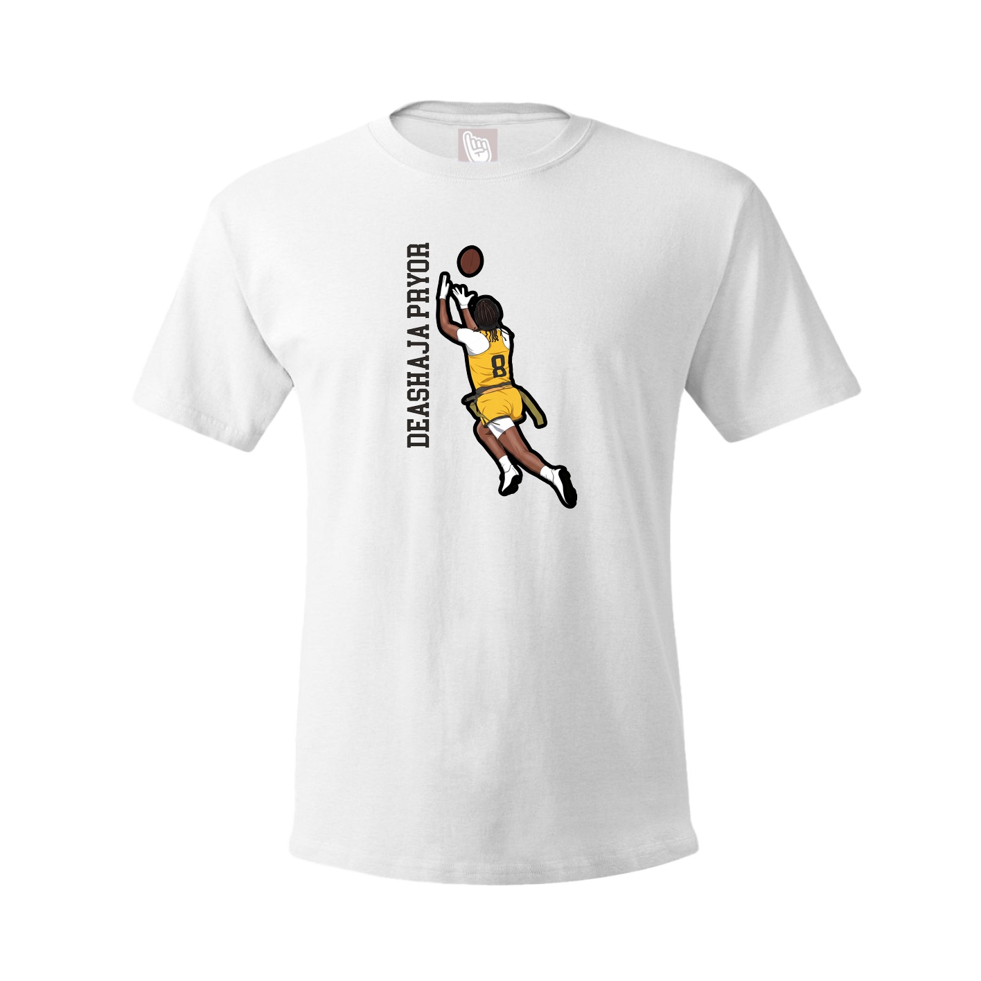 Tee — Name Vertical in White
