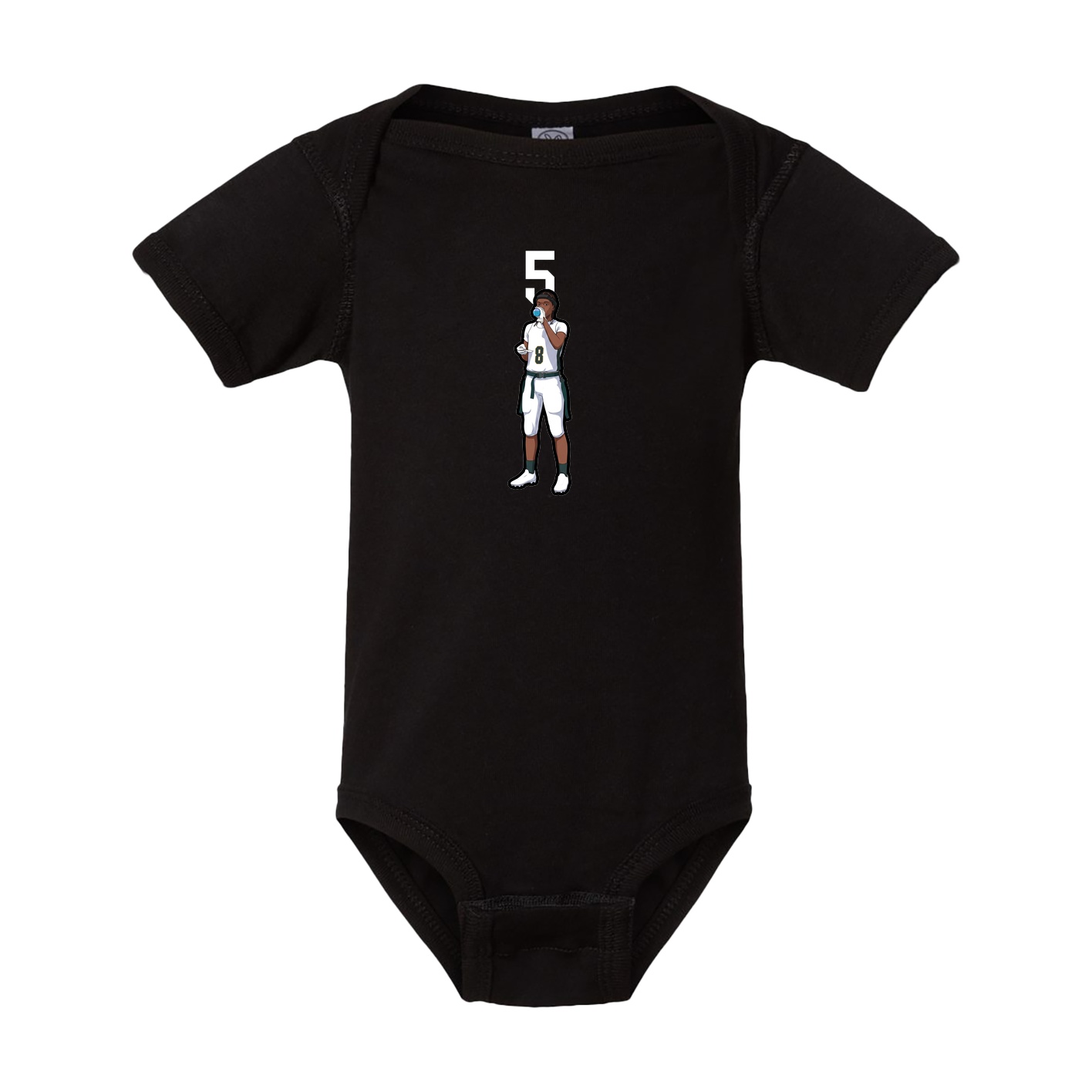 Baby Onesie — Number Top in Black