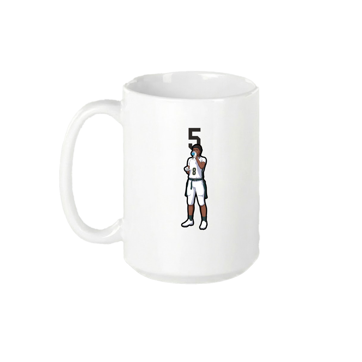 15oz Coffee Mug — Number Top in White