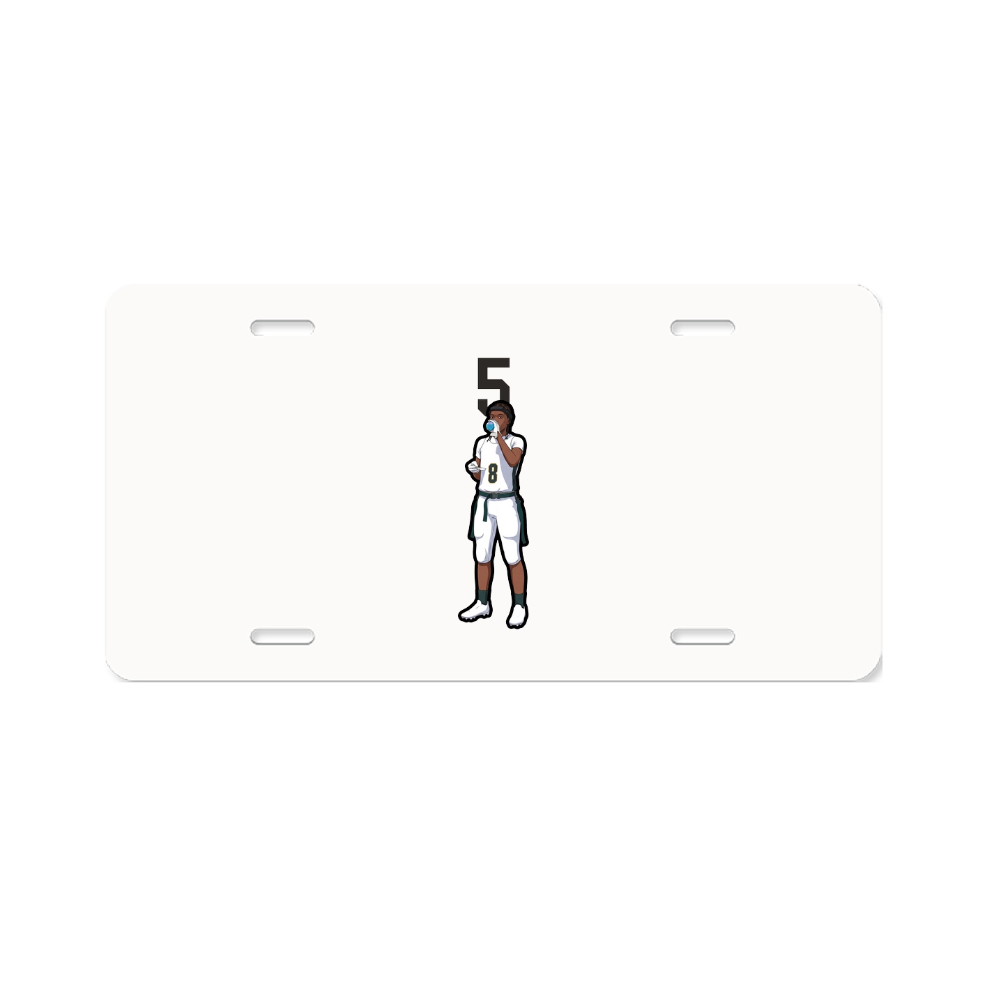 License Plate — Number Top in Classic
