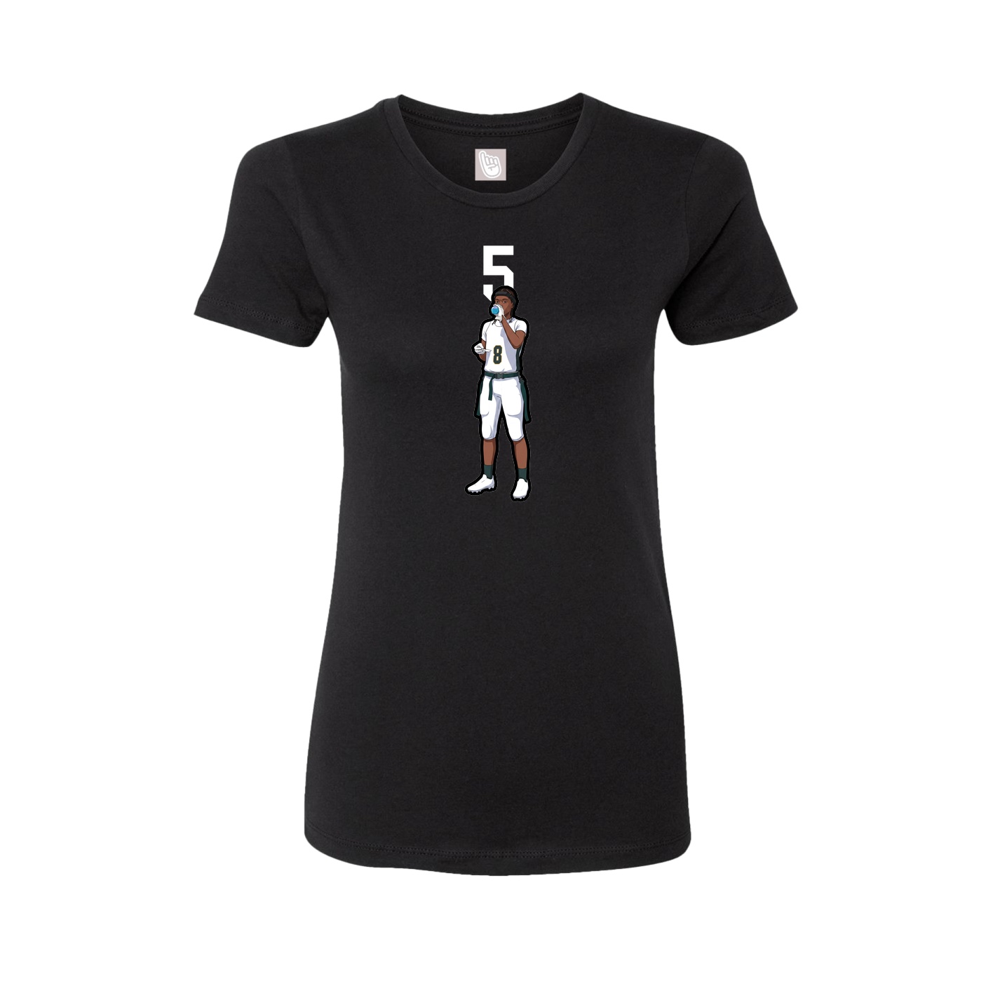 Womens Tee — Number Top in Black