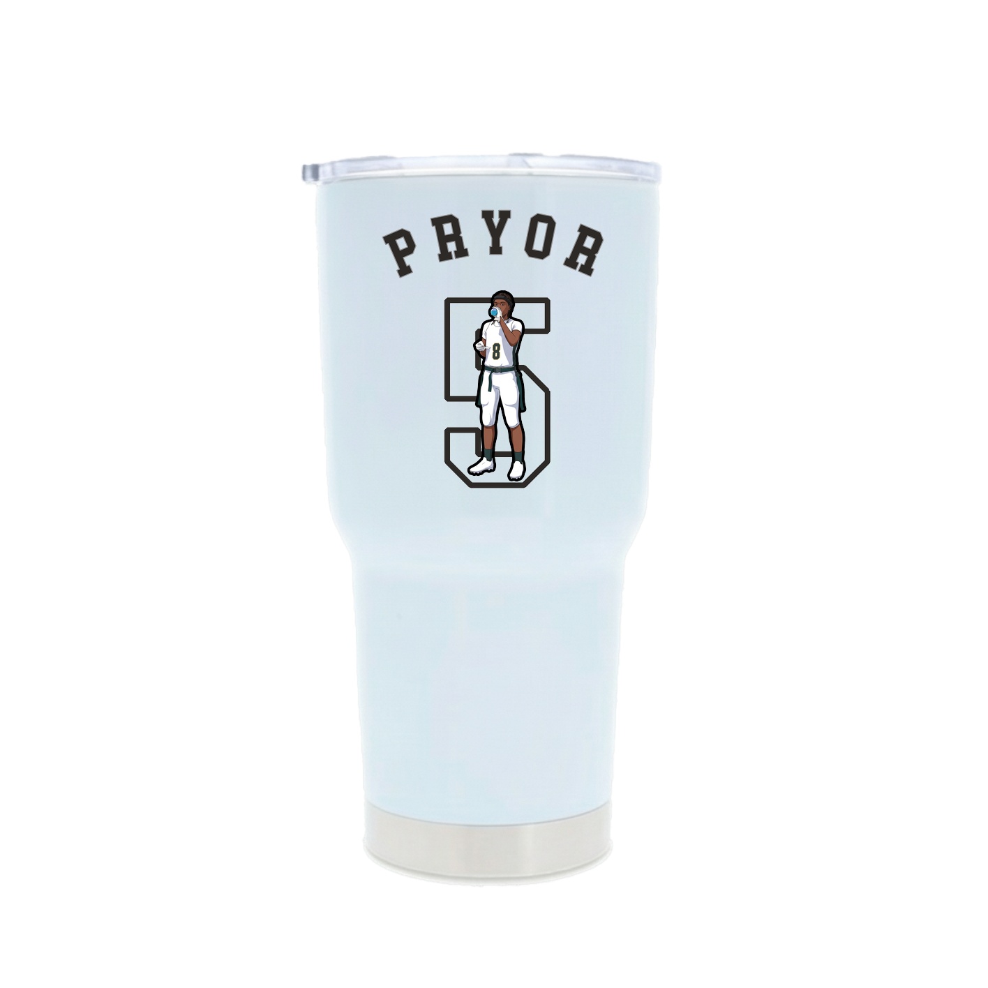 30oz Stainless Steel Tumbler — Shirsey Arch in White