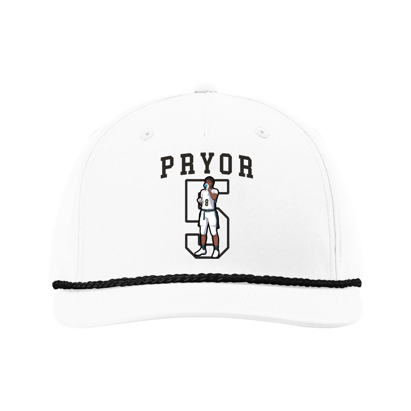 Five-Panel Classic Rope Cap — Shirsey in White