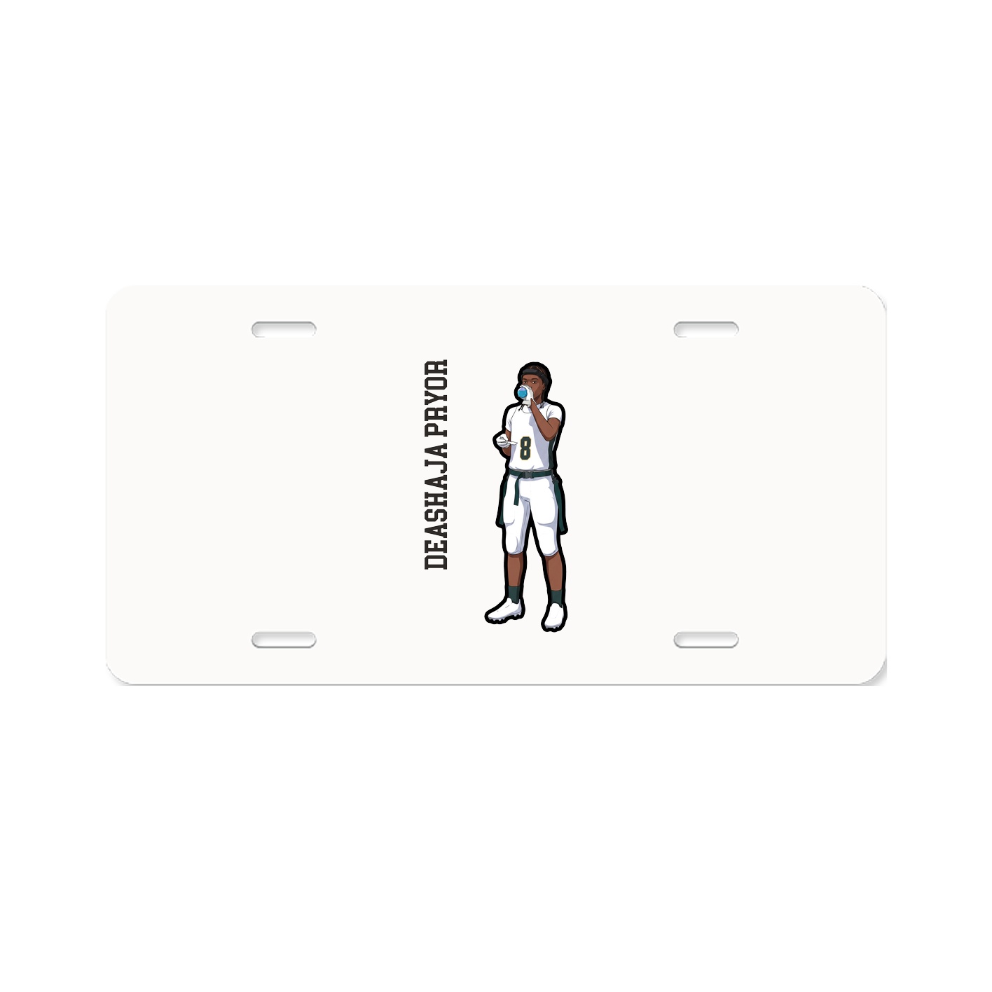 License Plate — Name Vertical in Classic