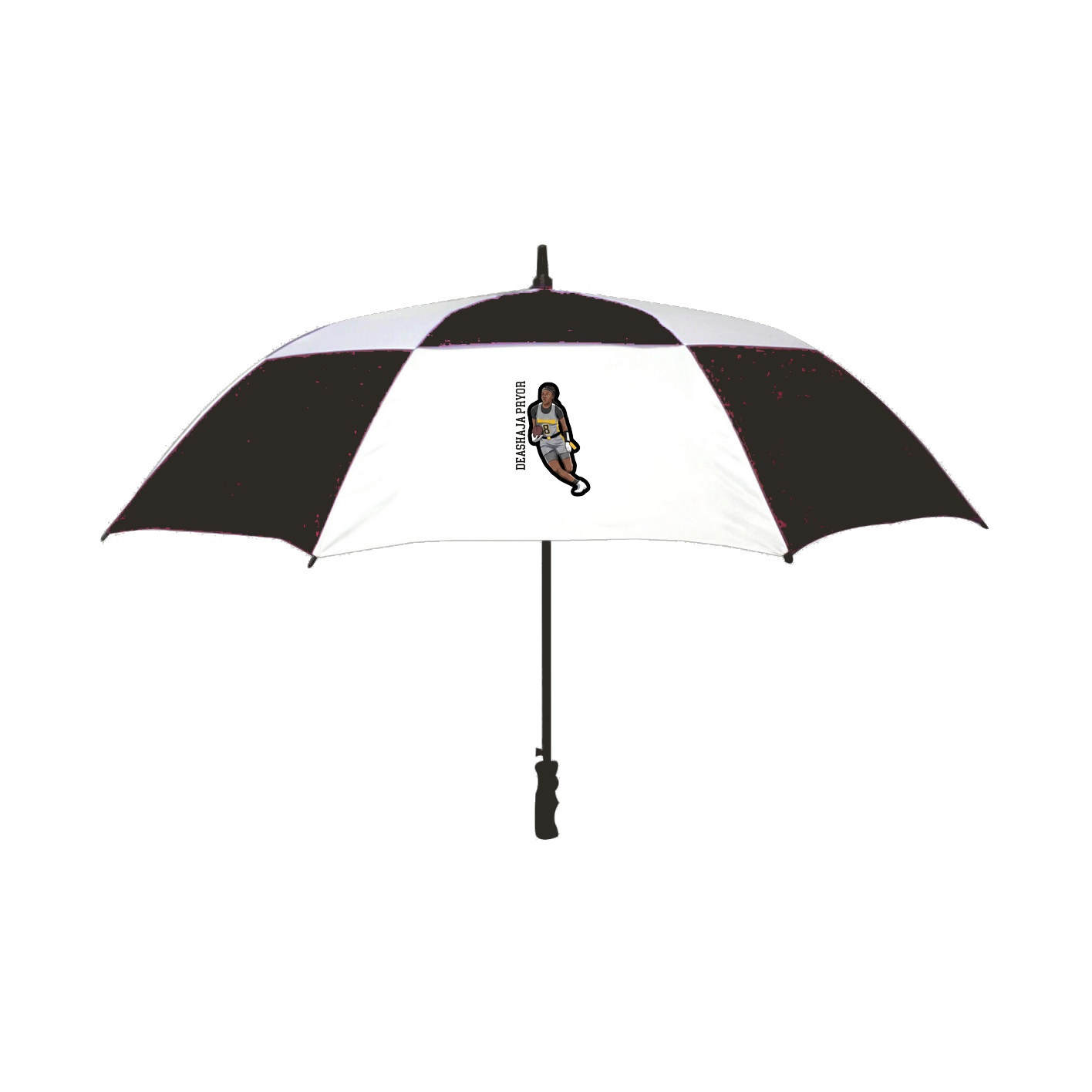 Golf Umbrella — Name Vertical in Black