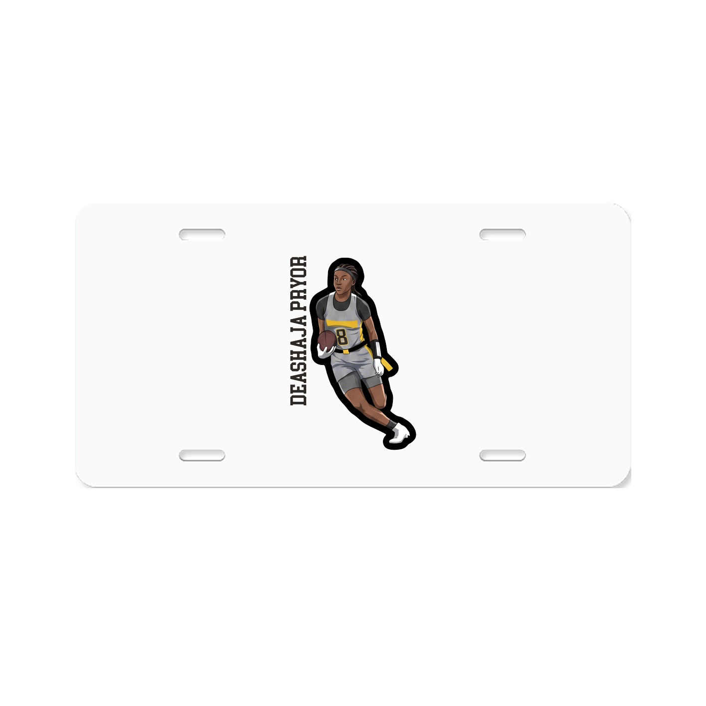 License Plate — Name Vertical in Classic