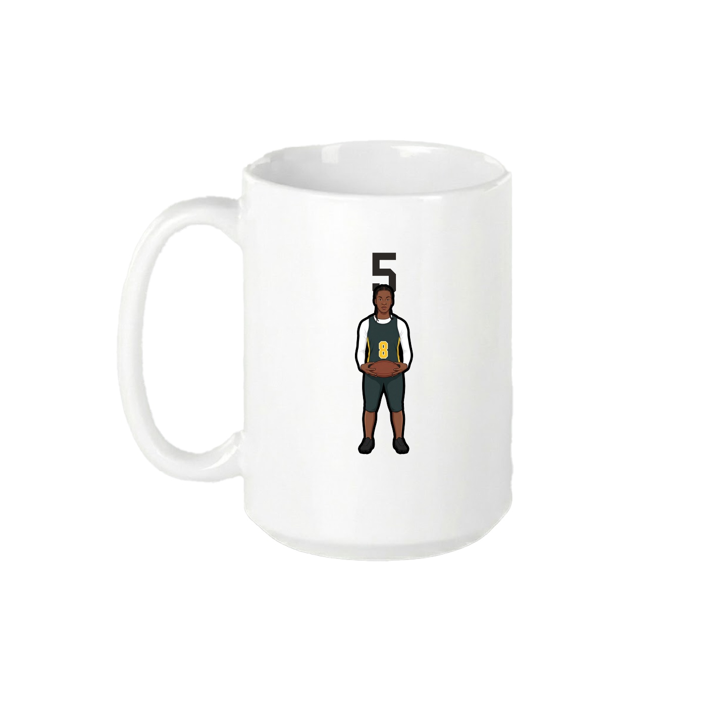 15oz Coffee Mug — Number Top in White