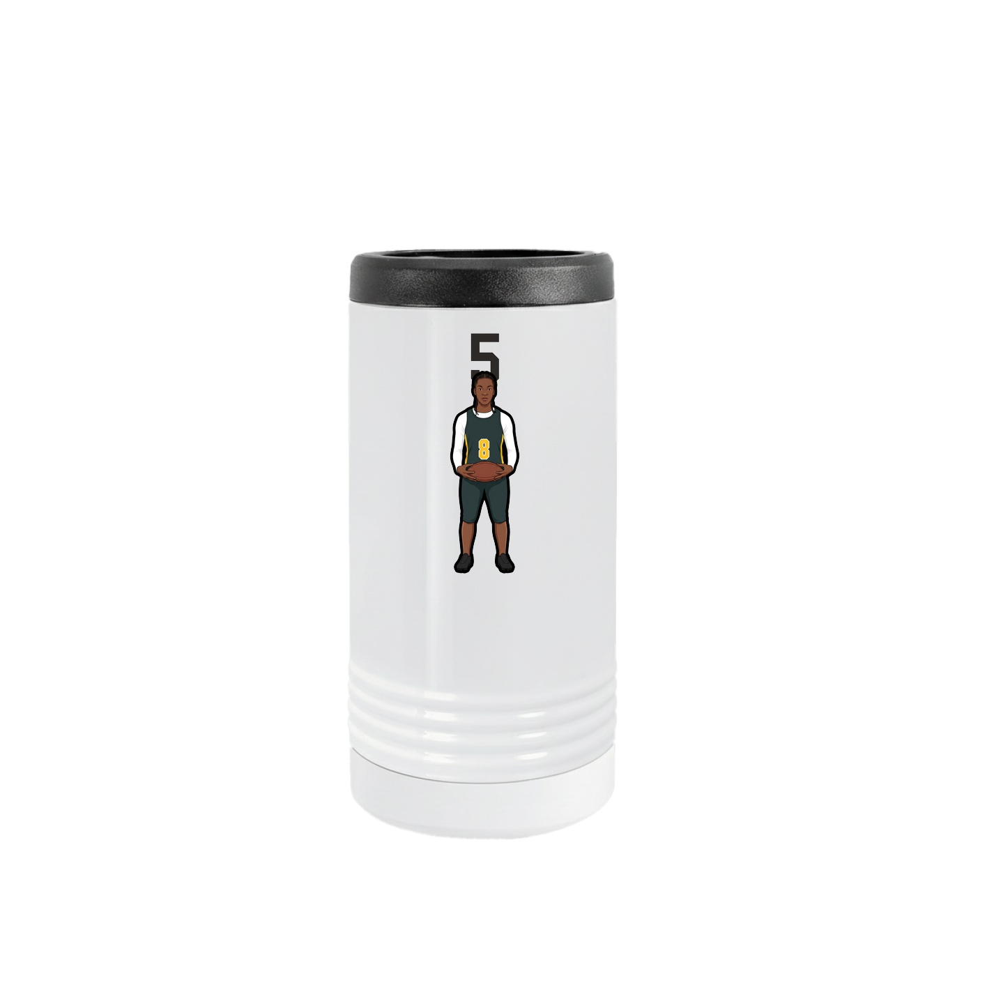 Slim Beverage Holder — Number Top in White