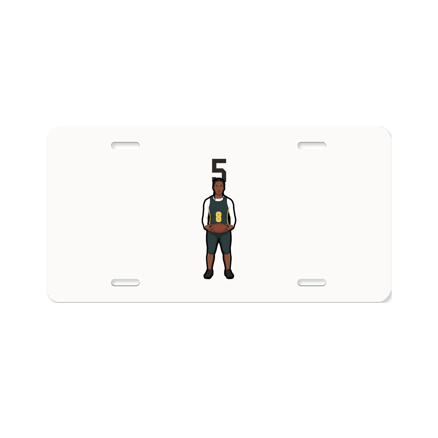 License Plate — Number Top in Classic