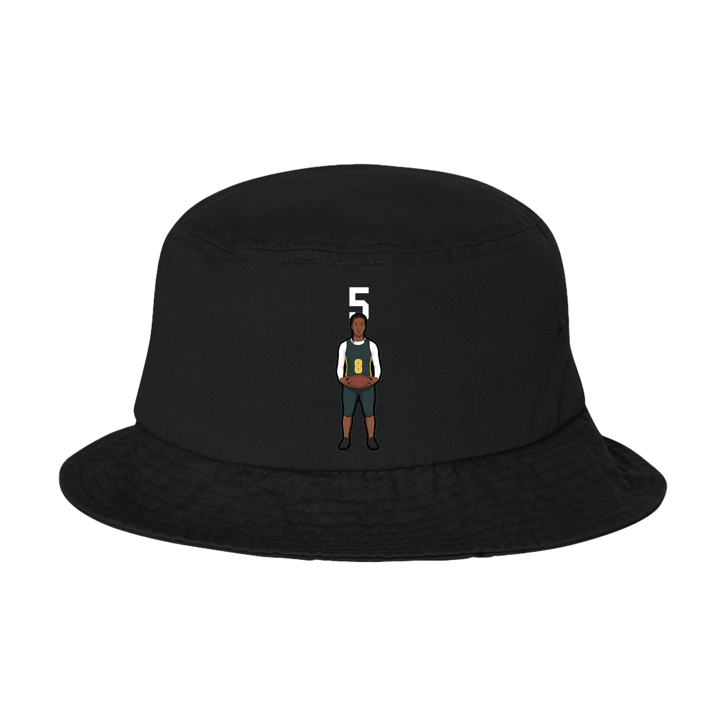 Bucket Cap — Number Top in Black