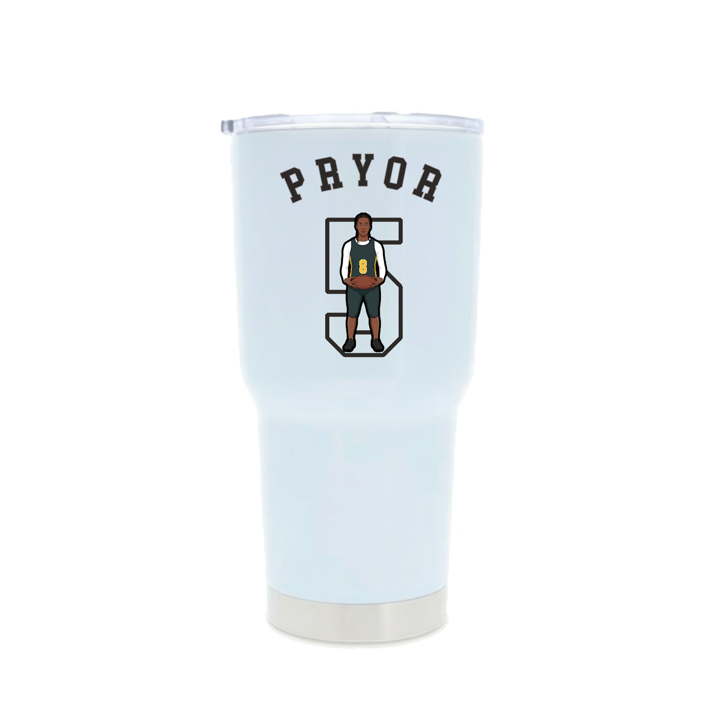 30oz Stainless Steel Tumbler — Shirsey Arch in White