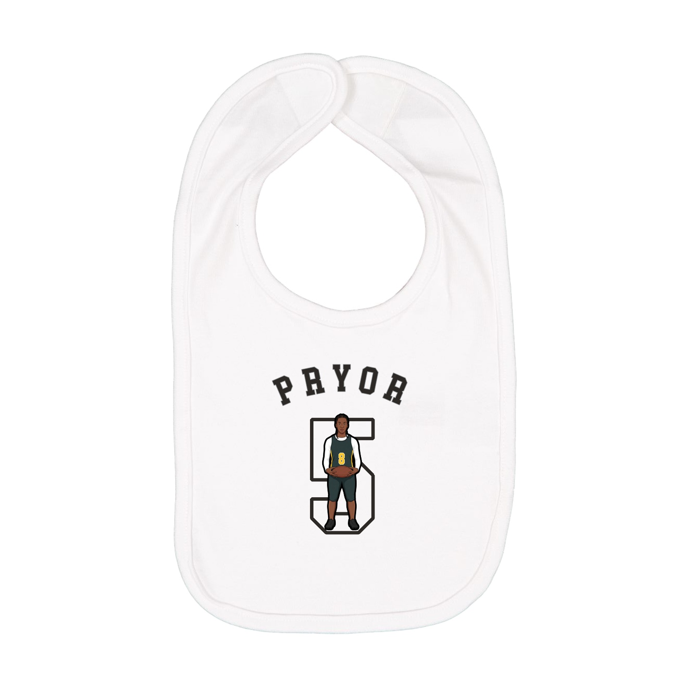 Infant Bib — Shirsey Arch in White