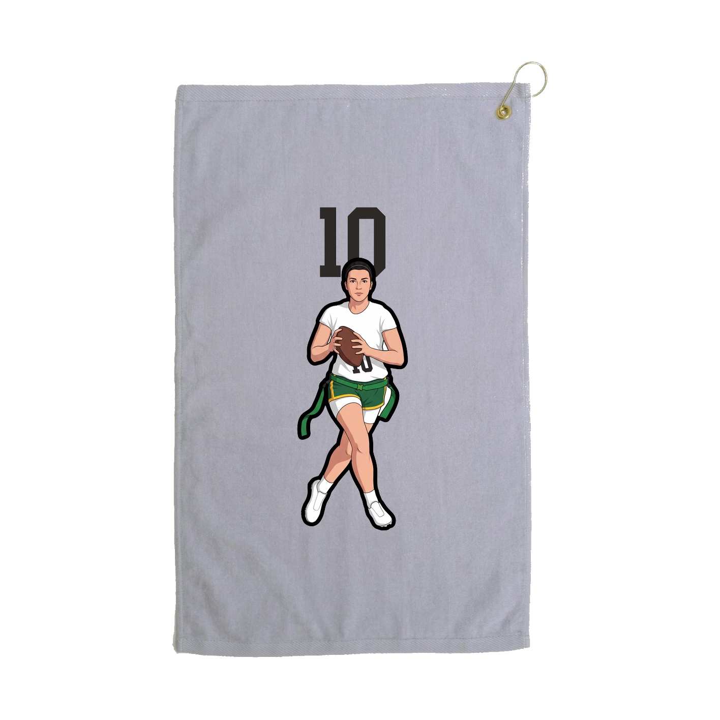 Golf Towel — Number Top in Grey