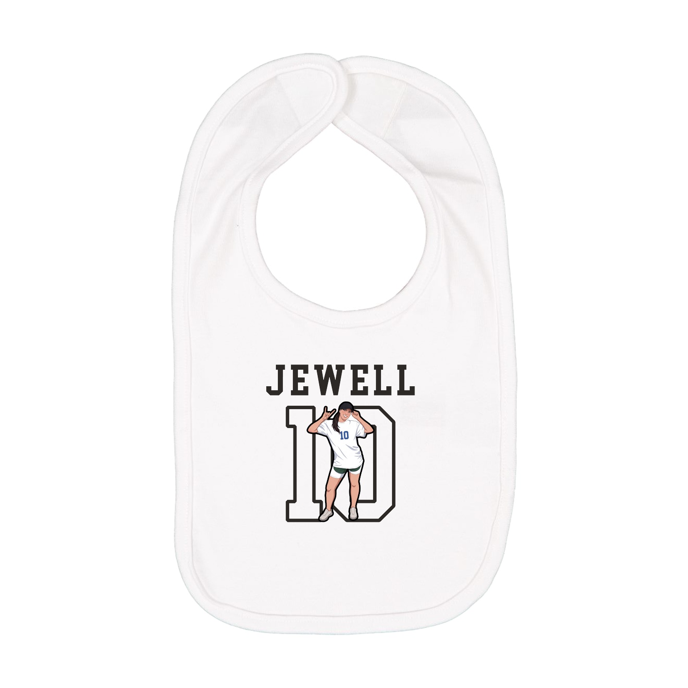 Infant Bib — Shirsey in White