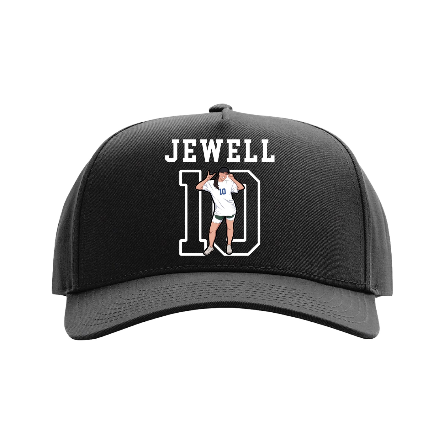 Full Fabric Five-Panel Champ Cap — Shirsey in Black