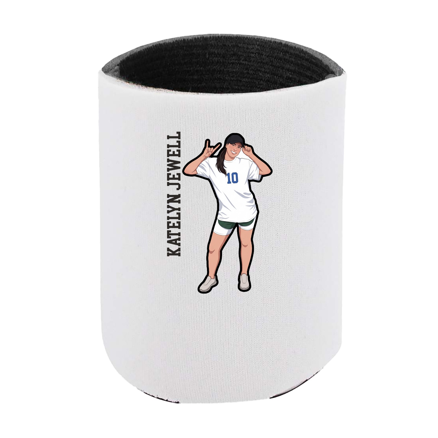 Can Holder — Name Vertical in White