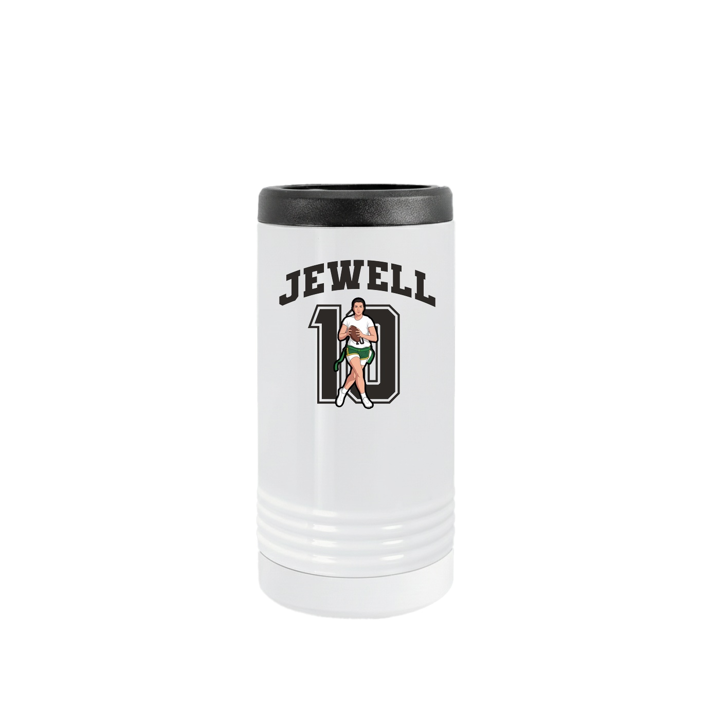 Slim Beverage Holder — Number in White