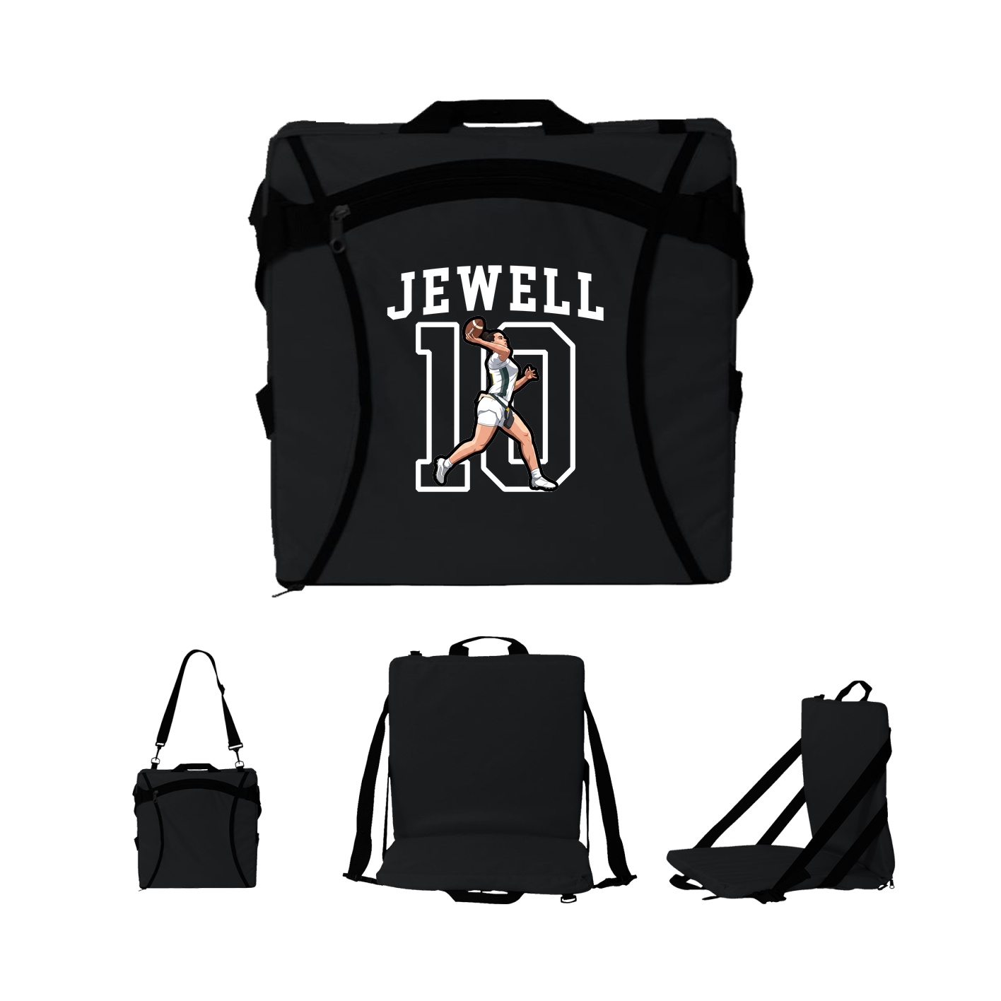 Folding Stadium Seat — Shirsey in Black