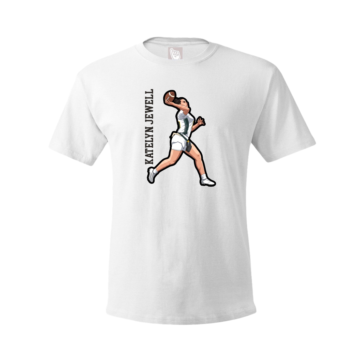 Tee — Name Vertical in White