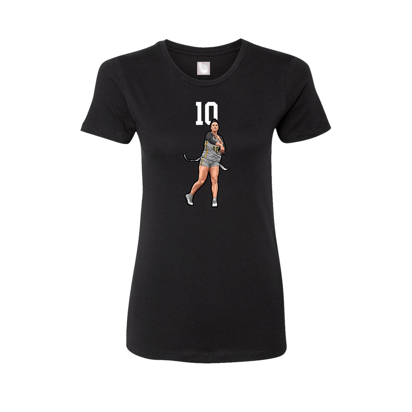 Womens Tee — Number Top in Black