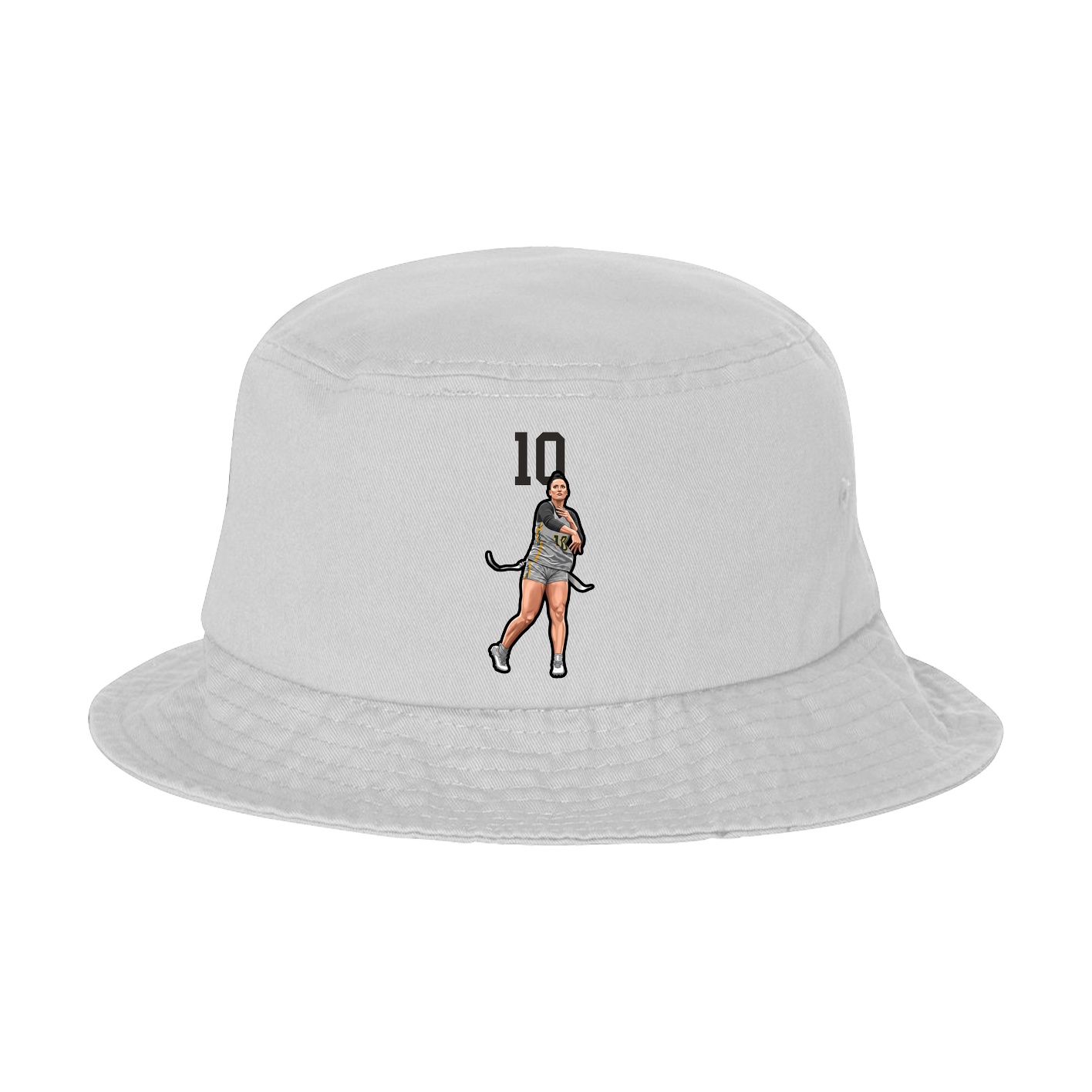 Bucket Cap — Number Top in White
