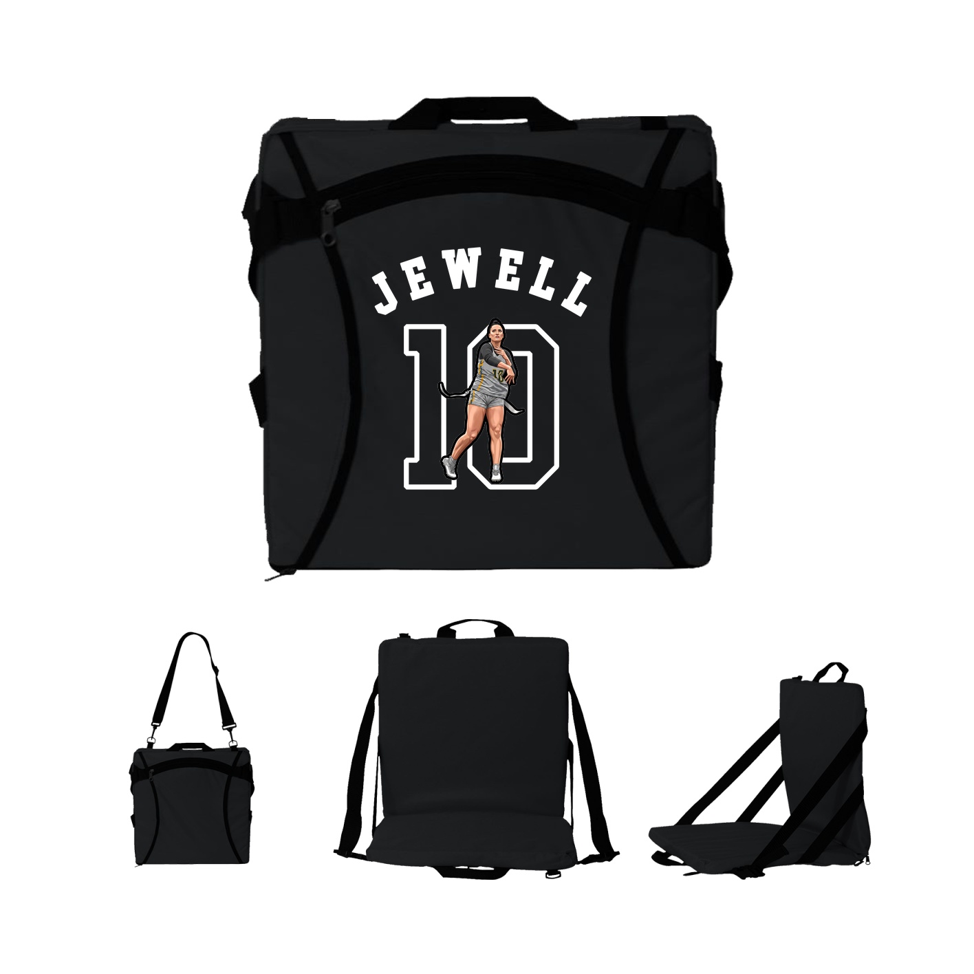 Folding Stadium Seat — Shirsey Arch in Black