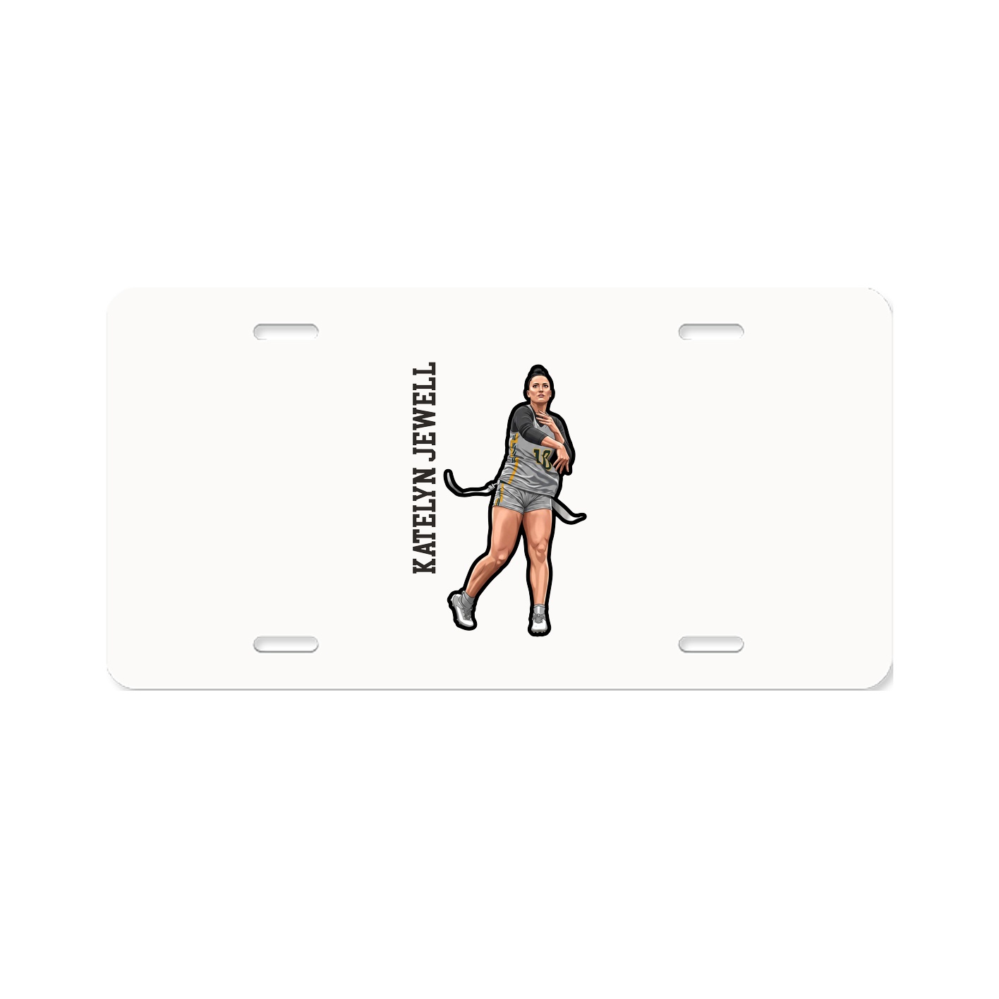 License Plate — Name Vertical in Classic