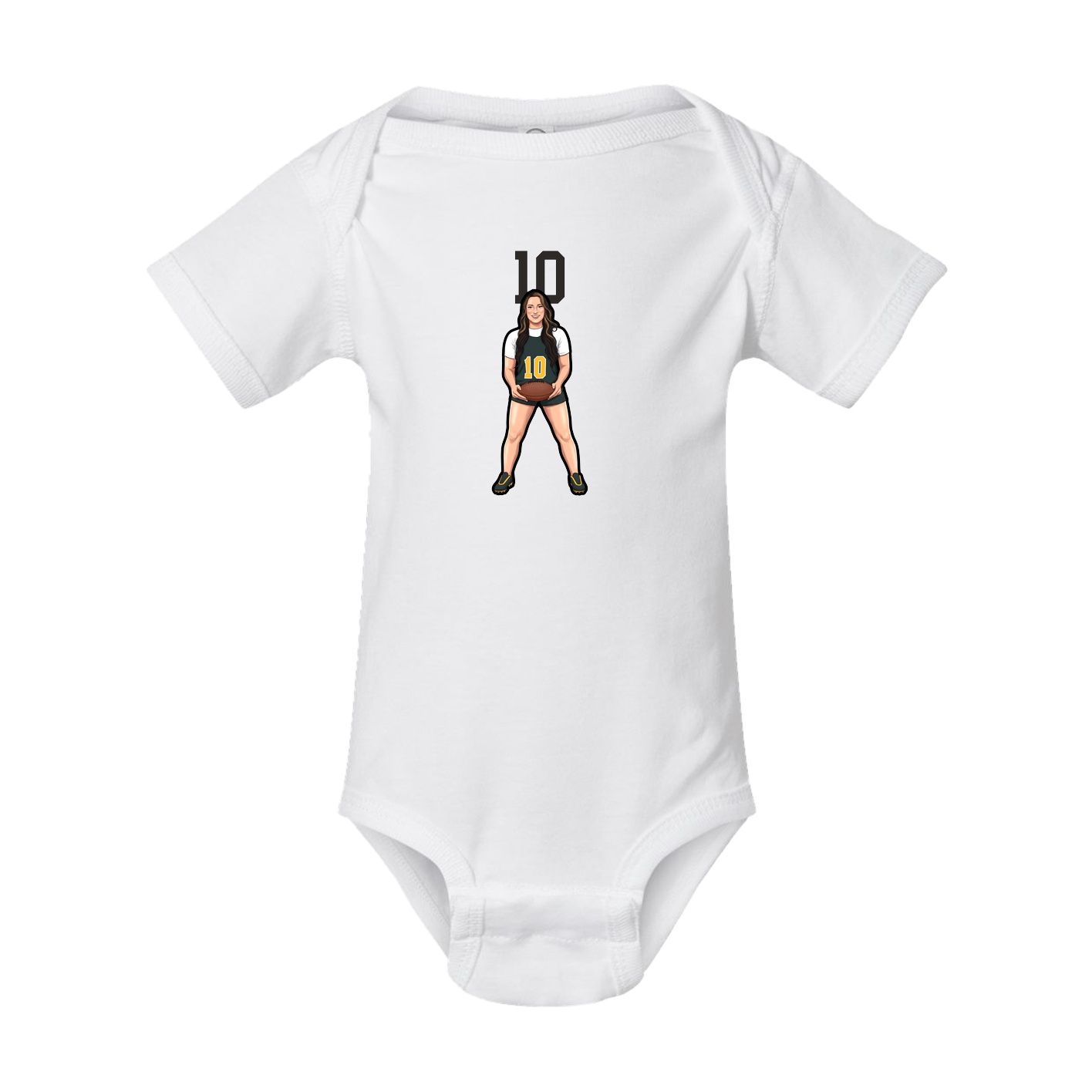 Baby Onesie — Number Top in White