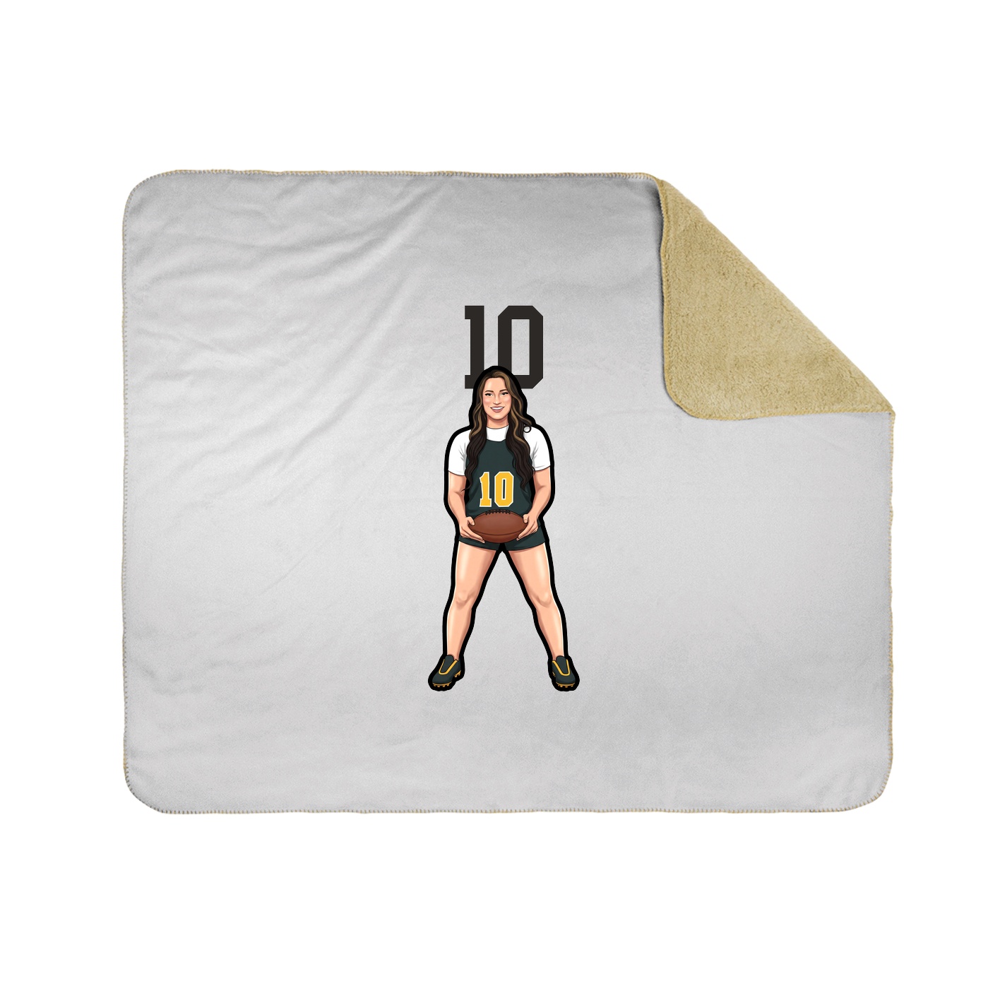 Throw Blanket — Number Top in White