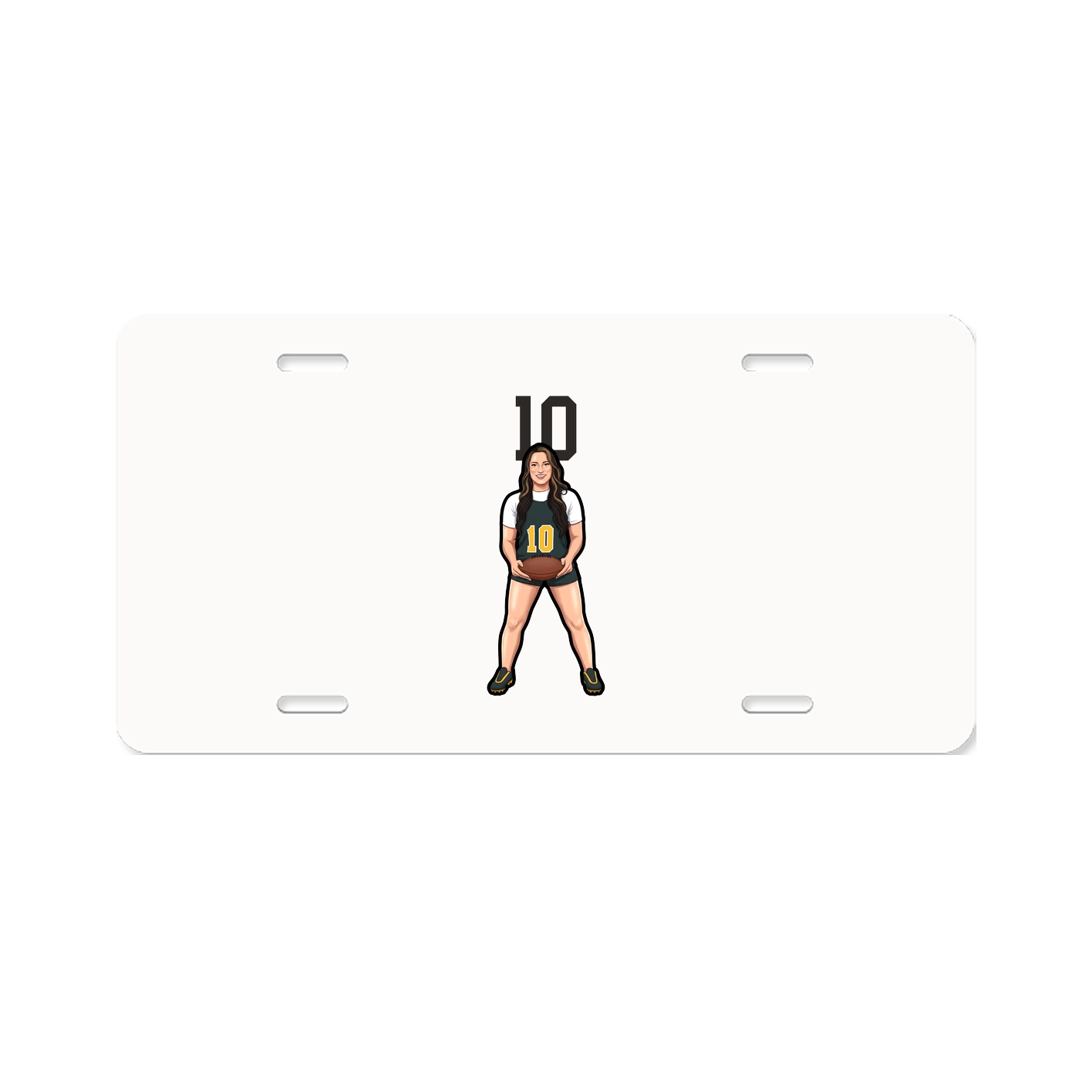 License Plate — Number Top in Classic