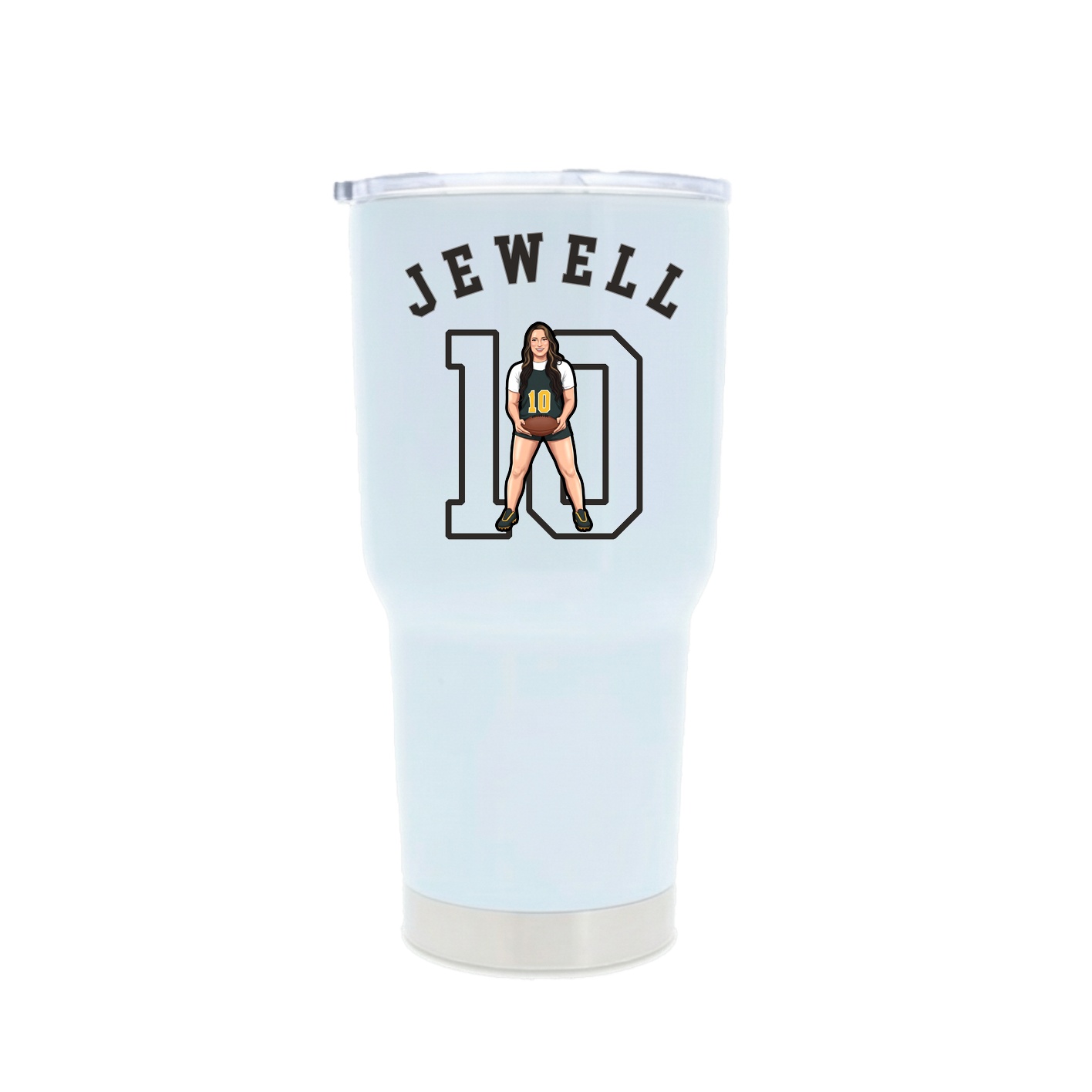 30oz Stainless Steel Tumbler — Shirsey Arch in White