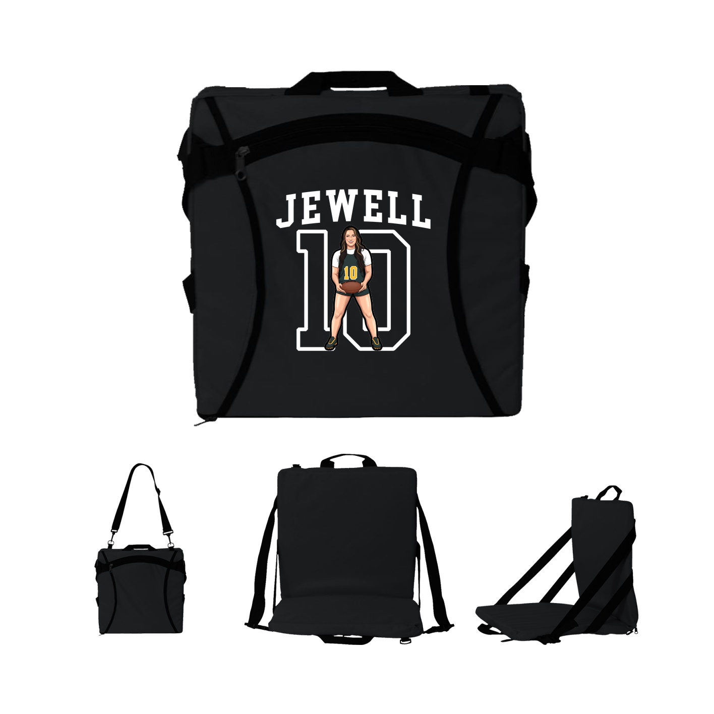 Folding Stadium Seat — Shirsey in Black
