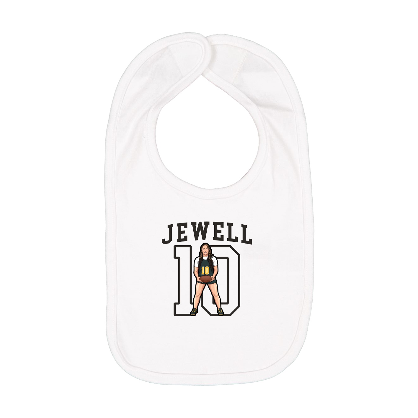 Infant Bib — Shirsey in White
