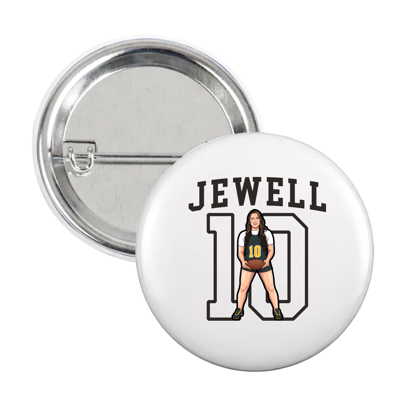 Game Day Button — Shirsey in White