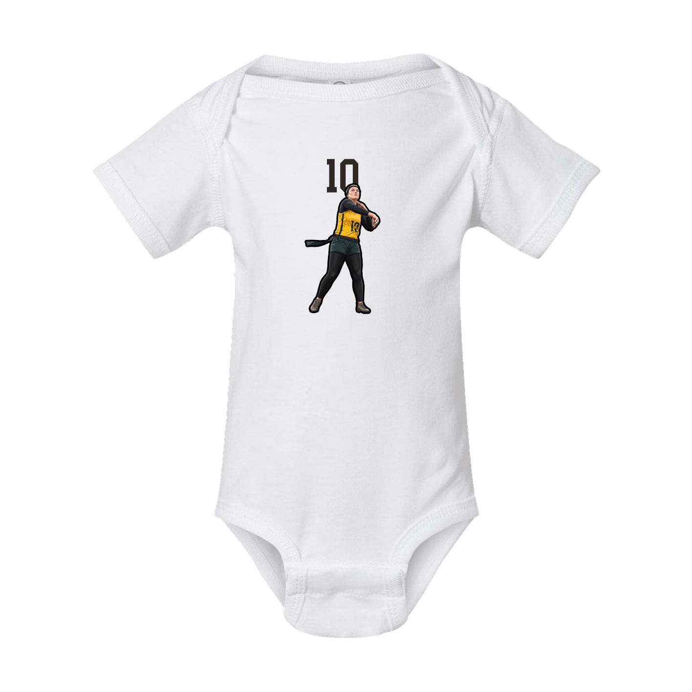 Baby Onesie — Number Top in White