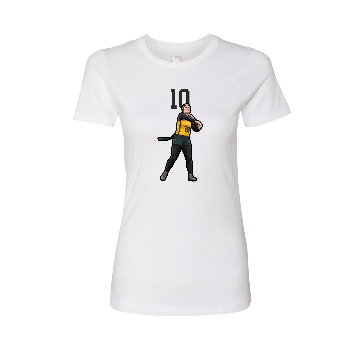 Womens Tee — Number Top in White