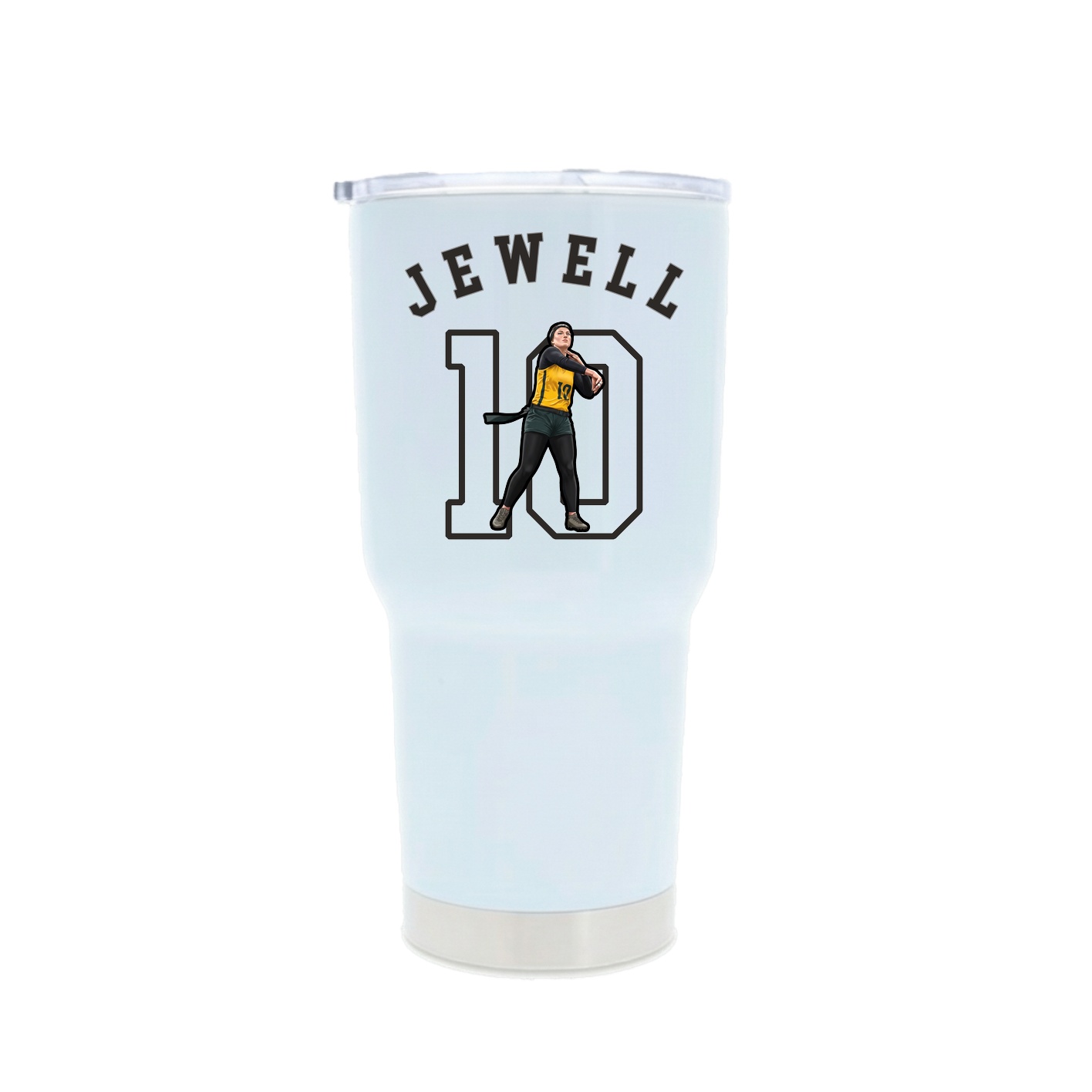 30oz Stainless Steel Tumbler — Shirsey Arch in White