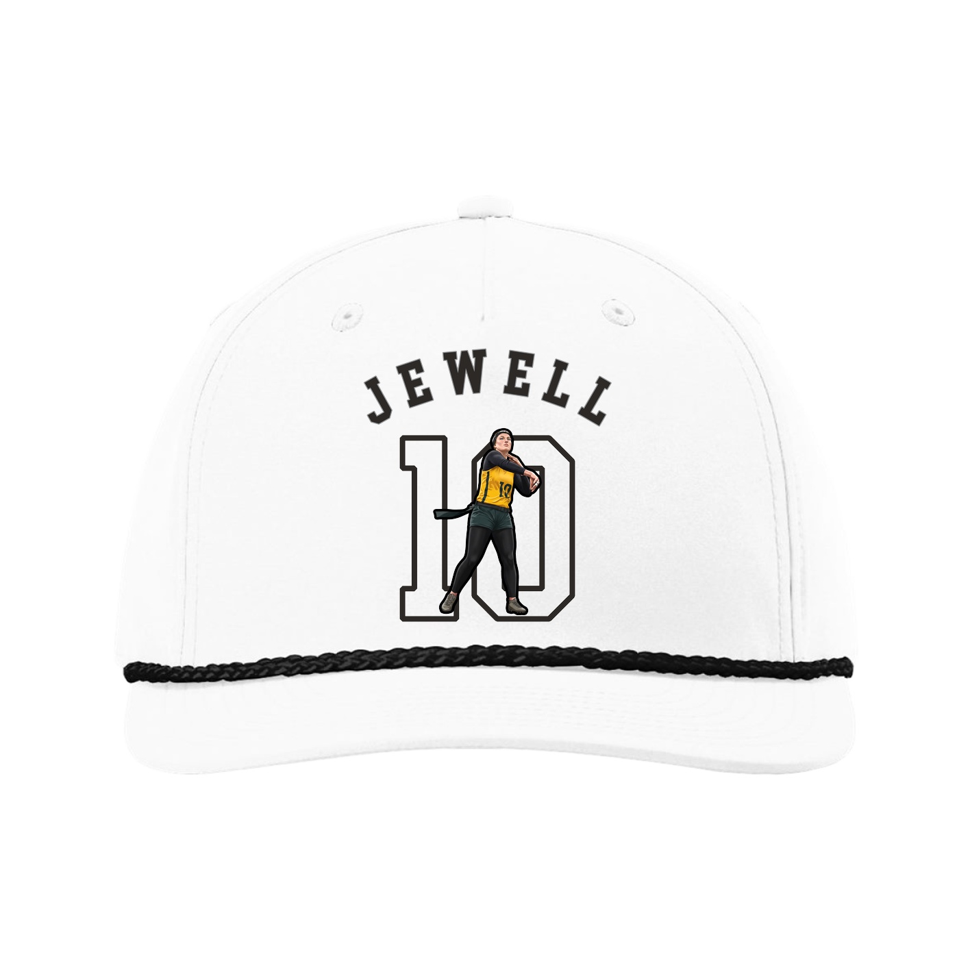 Five-Panel Classic Rope Cap — Shirsey Arch in White