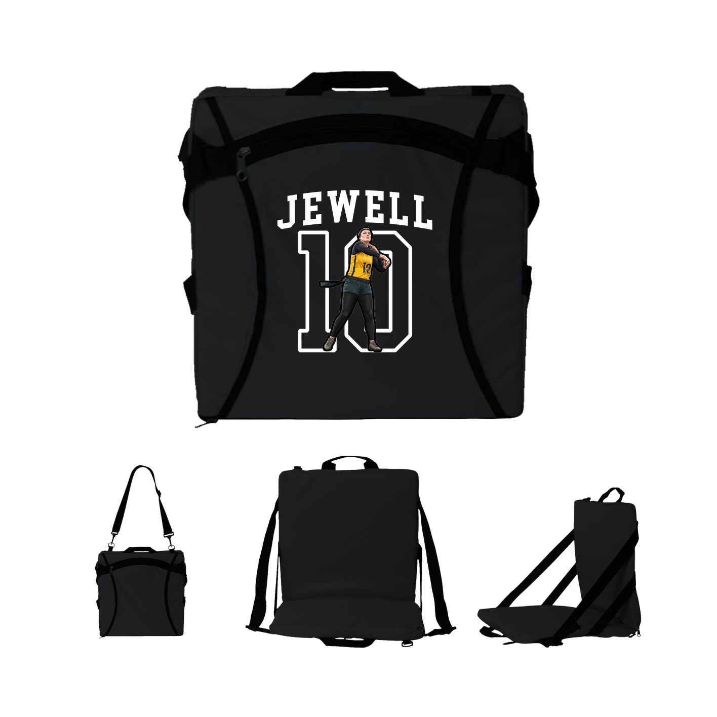 Folding Stadium Seat — Shirsey in Black