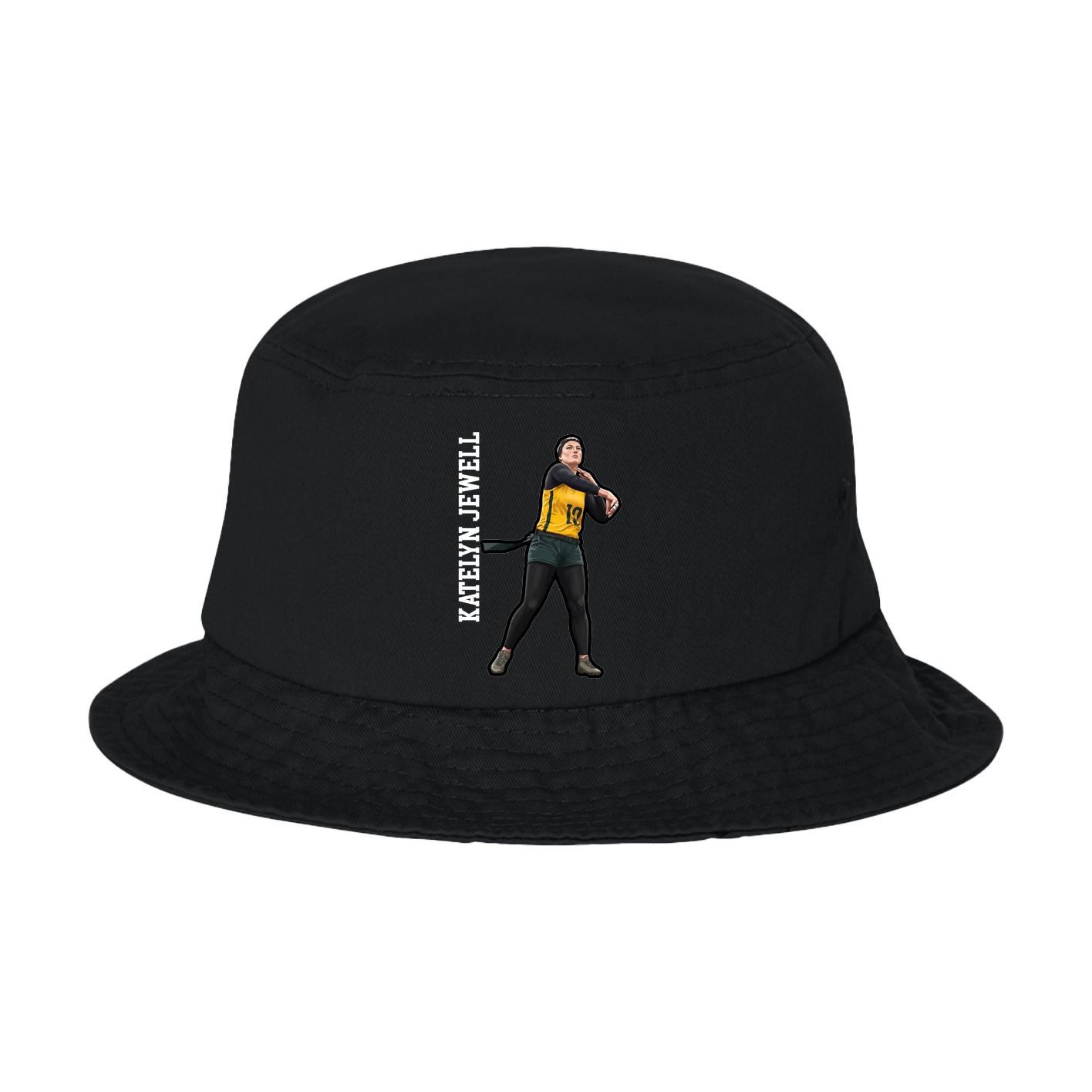 Bucket Cap — Name Vertical in Black