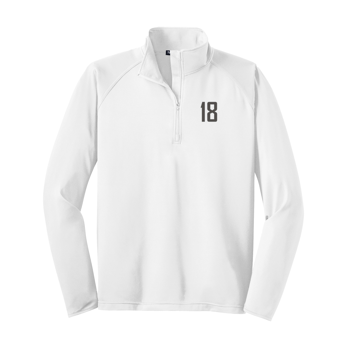 Q-Zip Pullover — Front Shirsy in White