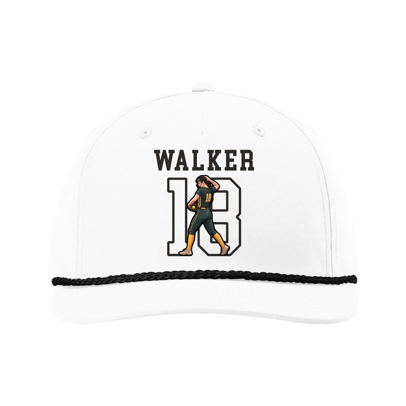 Five-Panel Classic Rope Cap — Shirsey in White