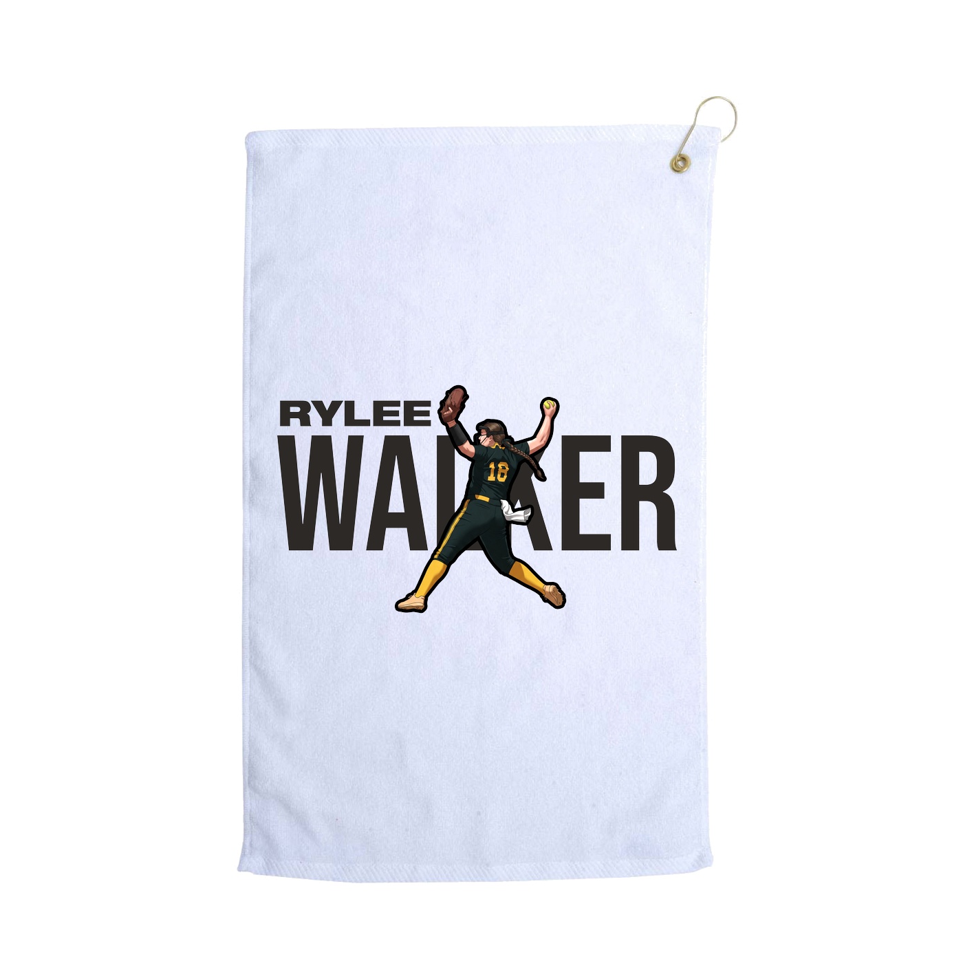 Golf Towel — Player Name in White