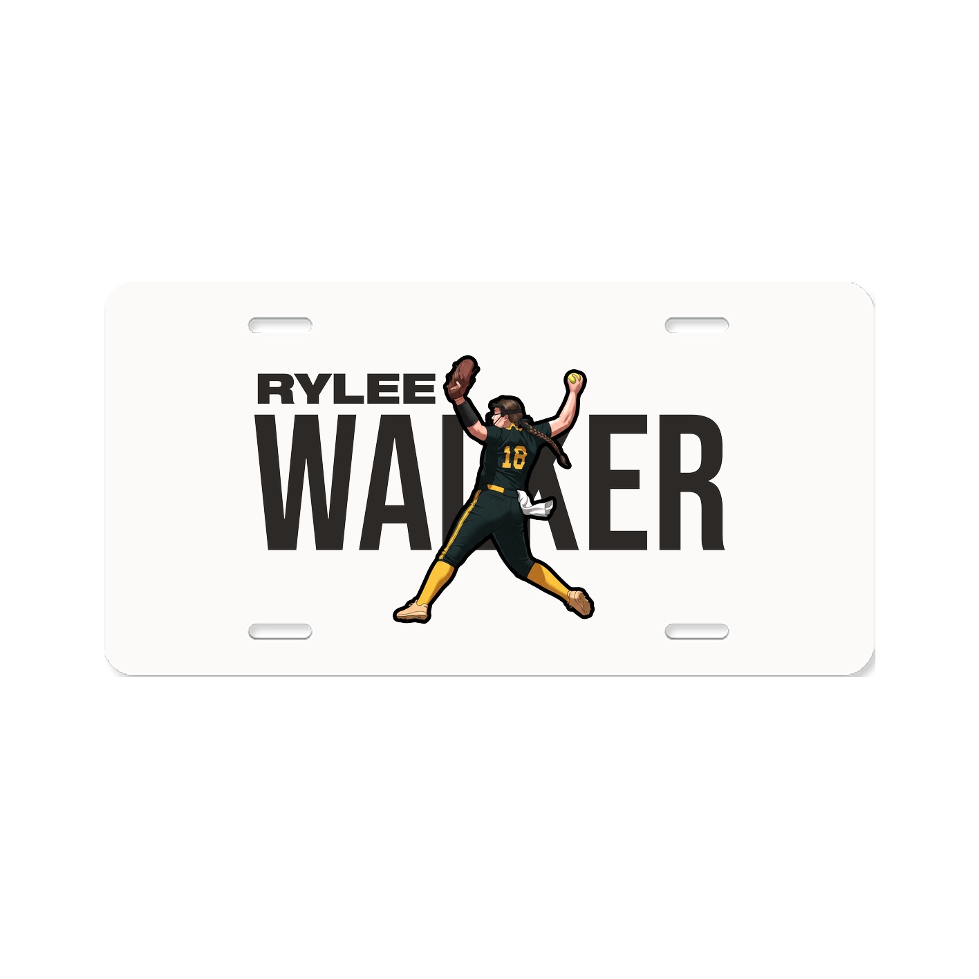License Plate — Player Name in Classic