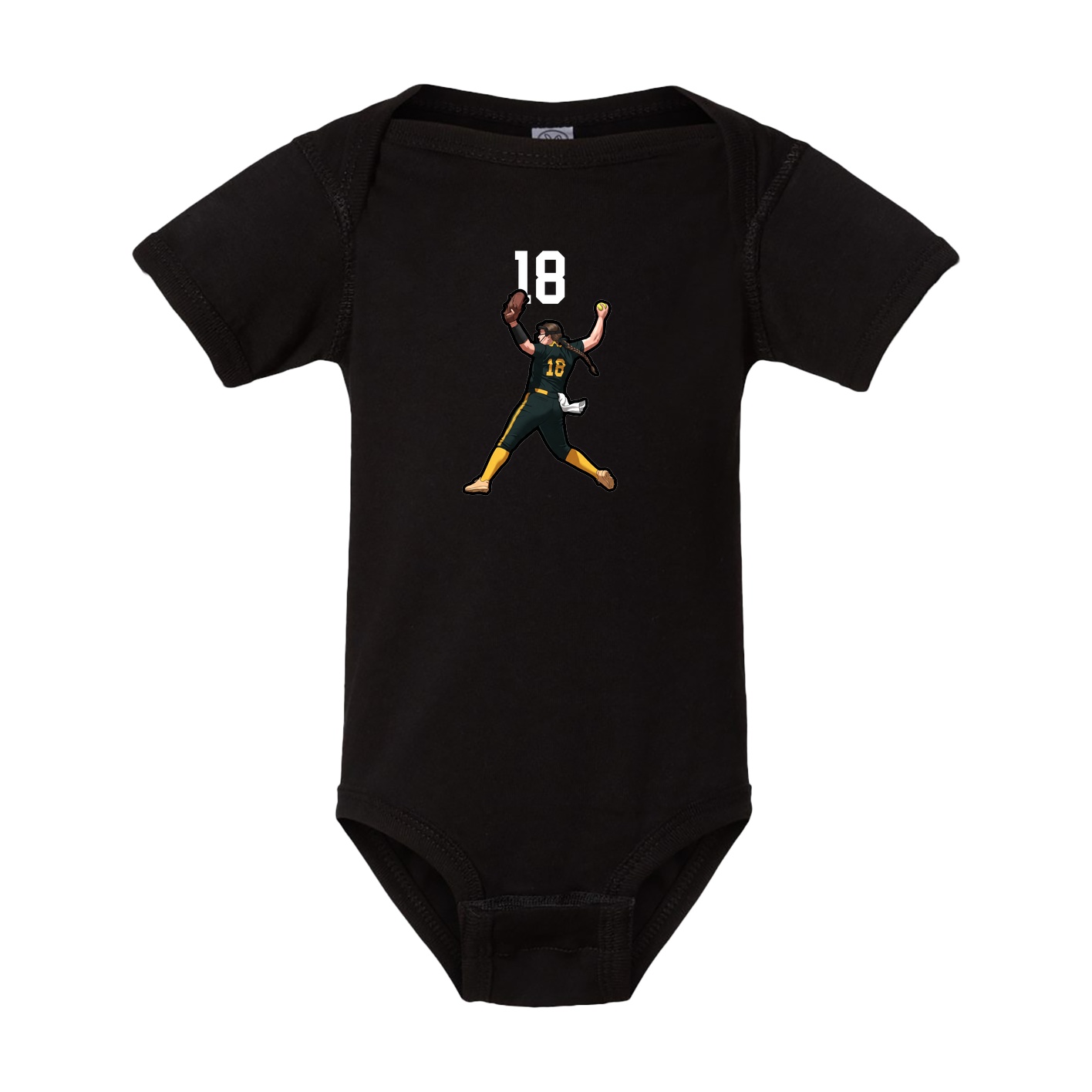Baby Onesie — Number Top in Black