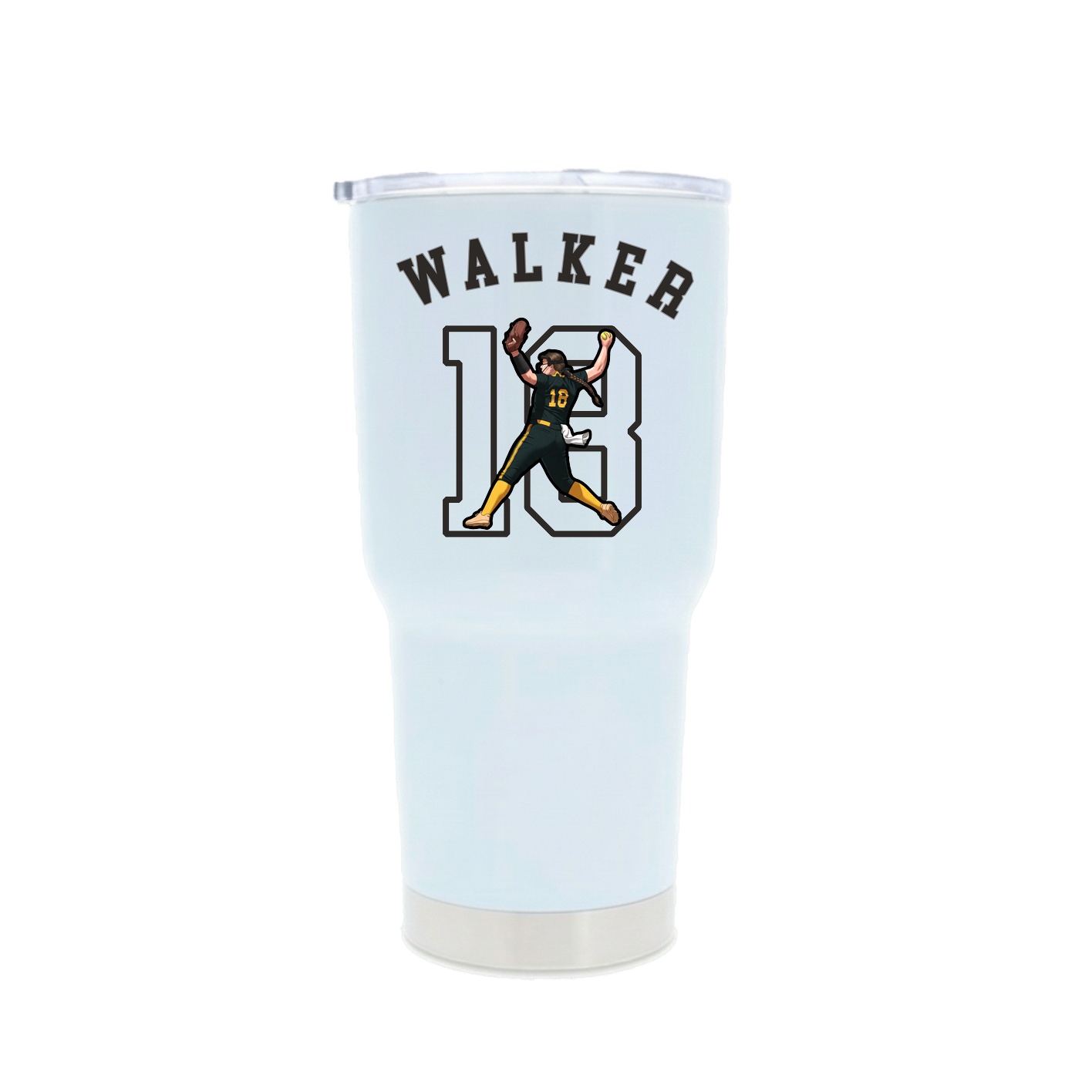 30oz Stainless Steel Tumbler — Shirsey Arch in White