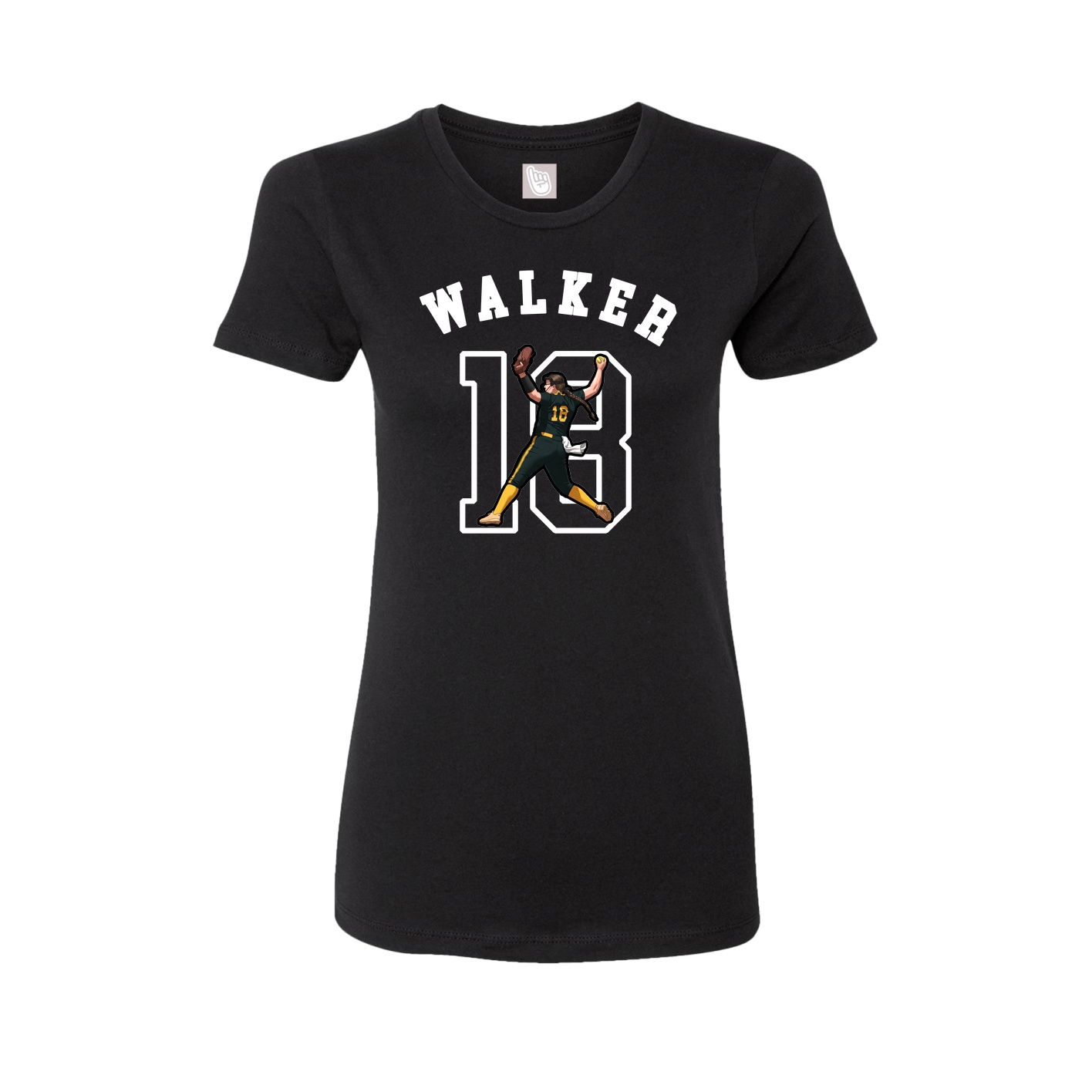 Fitted Women's Tee — Shirsey Arch in Black