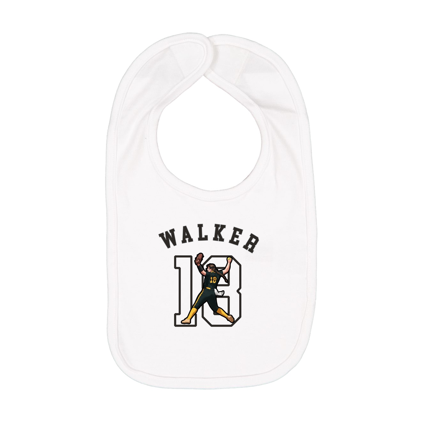 Infant Bib — Shirsey Arch in White